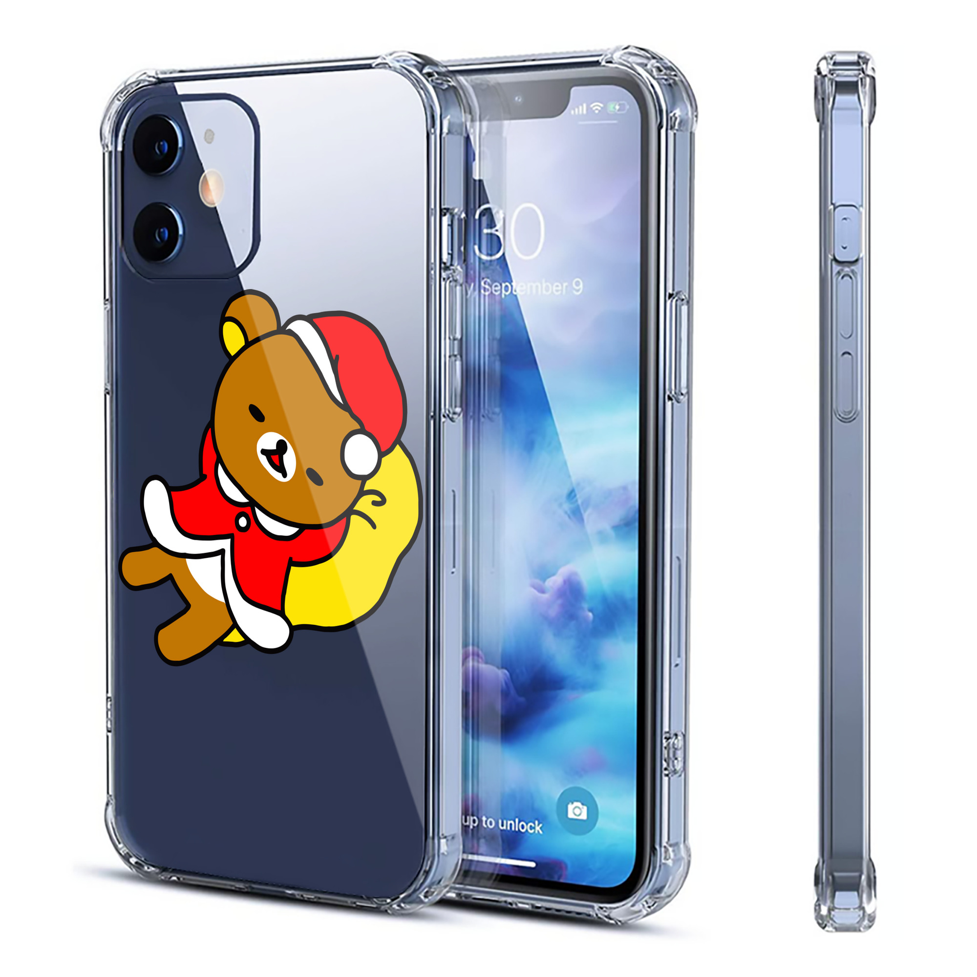 （画像用） リラックマ リラックマ キイロイトリ Rilakkuma Korilakkuma Kiiroitori 【iPhone 12シリーズ対応】透明スマホケース（クリアソフトケース）